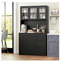 Alacena Moderna de Cocina Tu Mesita Michell en Melamina 18mm color Negro